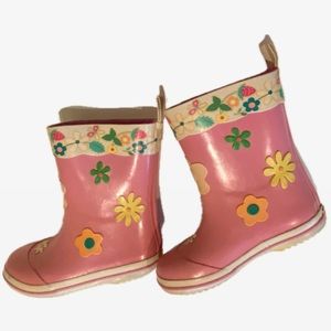 Pink floral Kids Rain Boots ✨